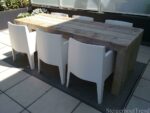 Steigerhouten tafel model Miami