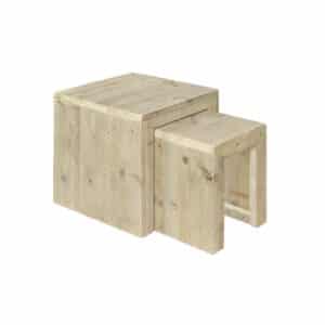 Steigerhouten salontafel set Fleming