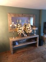 Steigerhouten sidetable Indiana met legplank