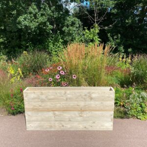 Steigerhouten plantenbak State met horizontale planken