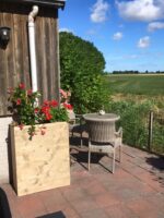 Steigerhouten plantenbak State met horizontale planken