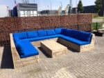 Steigerhouten loungebankset Superior
