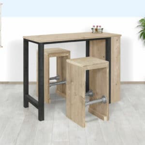 Steigerhouten barkruk Duncan