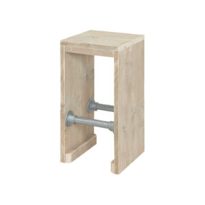 Steigerhouten barkruk Duncan