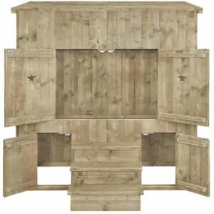 Steigerhouten bedstee