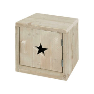 Steigerhouten nachtkastje Casper