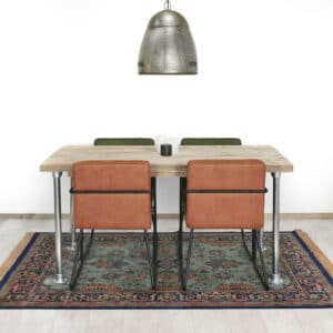 Steigerhouten tafel met steigerbuizen Enid