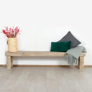 Steigerhouten bankje Lake met blokpoten