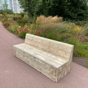 Steigerhouten bank Felida met opbergruimte