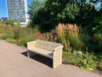 Steigerhouten tuinbank Providence met smalle armleuningen