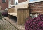 Steigerhouten tuinbank Providence met smalle armleuningen