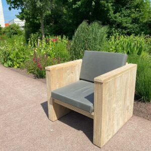 Steigerhouten loungestoel Haarlem