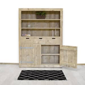 Steigerhouten kast Limburg met scharnieren