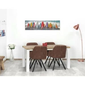 Steigerhouten tafel Tama met landlelijke poten