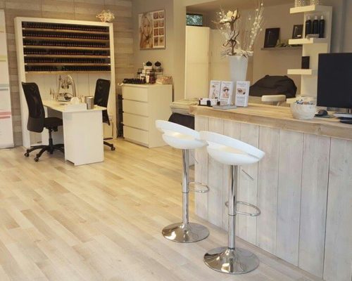 Toonbank van steigerhout