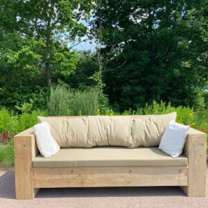 Steigerhouten tuinbank Buffalo met dikke armleuningen