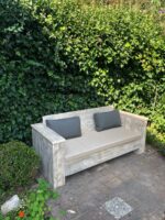 Steigerhouten tuinbank Buffalo met dikke armleuningen