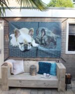 Steigerhouten tuinbank Buffalo met dikke armleuningen