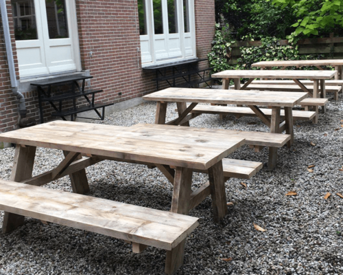 Steigerhouten picknick tafel Stokane