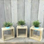 Steigerhouten bloemenhouder Troy