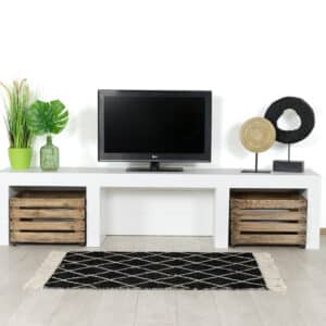 Steigerhouten TV meubel Maine met fruitkisten