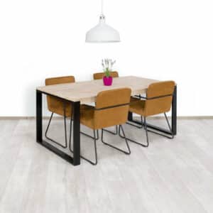 Steigerhouten tafel Clover