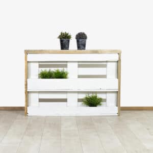 Steigerhouten bloembak Andale met etage en landelijke uitstraling