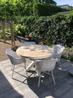 Matrix poot tafel steigerhout Kona