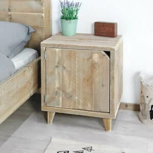 Steigerhouten nachtkastje Reva