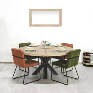 Steigerhouten industriële tafel Kona