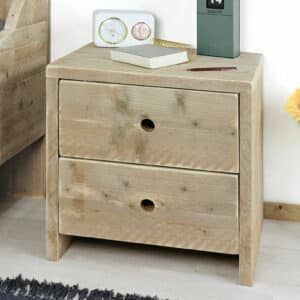 Steigerhouten nachtkastje Casar