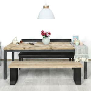 Steigerhouten industriele tafel Aloy