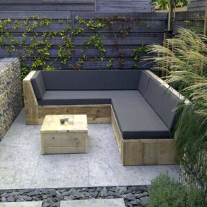Steigerhouten loungebank Arona