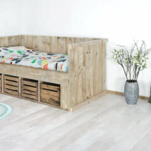 Steigerhouten bed Bovey