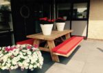 Steigerhouten picknick tafel Stokane