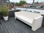 Steigerhouten tuinbank Bono met schuine armleuning