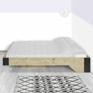 Steigerhouten bed Bruni