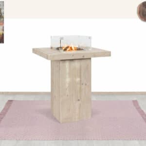 Steigerhouten vuurtafel Calio