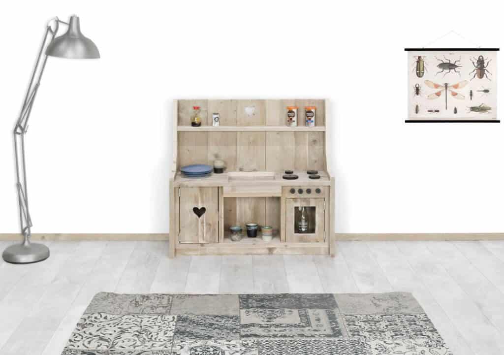Steigerhouten speelgoed keuken Noxon