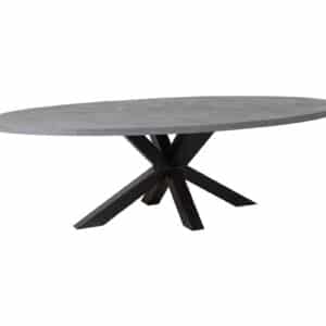 Betonlook tafel met industriële matrixpoot Swink