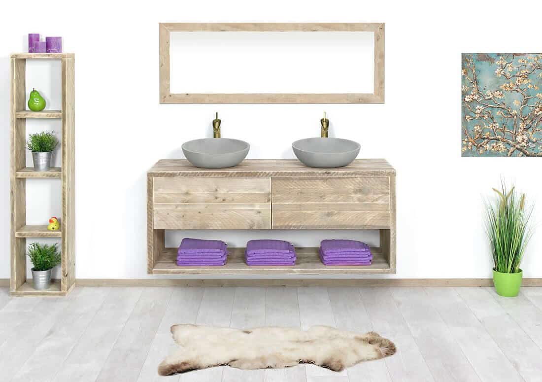 Steigerhouten badmeubel