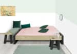 Steigerhouten bed Ambia