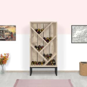 Steigerhouten wijnkast Kenvil