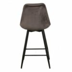 Leaf barkruk velvet donkergrijs