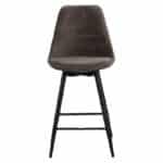 Leaf barkruk velvet donkergrijs