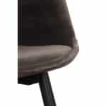 Leaf barkruk velvet donkergrijs