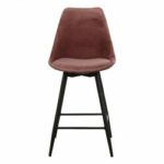 Leaf barkruk velvet - roze