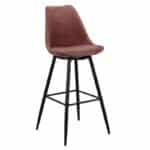 Leaf barstoel velvet - roze