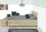 Steigerhouten bed Cozad