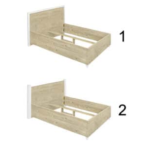 Steigerhouten bed Cozad